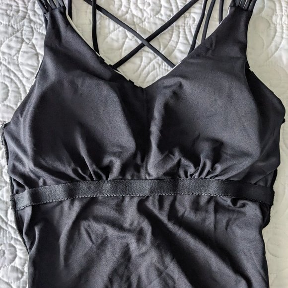 DOWNEAST "Bedford" Geometric Swimsuit Strappy Crisscross Straps Crosshatch Small - Picture 12 of 14